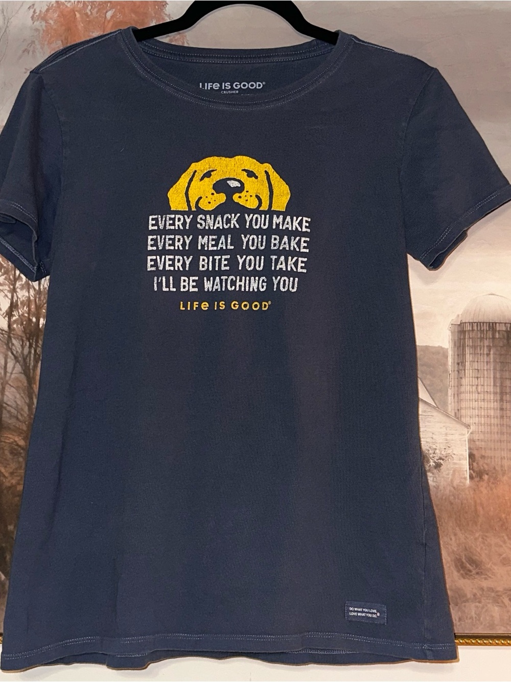Life Is Good Women’s “I’ll be watching you” Crusher Graphic Tee